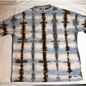Free People‎ XS Tie-Dye Oversized Tee T Shirt Boho Relaxed Fit 100% Cotton